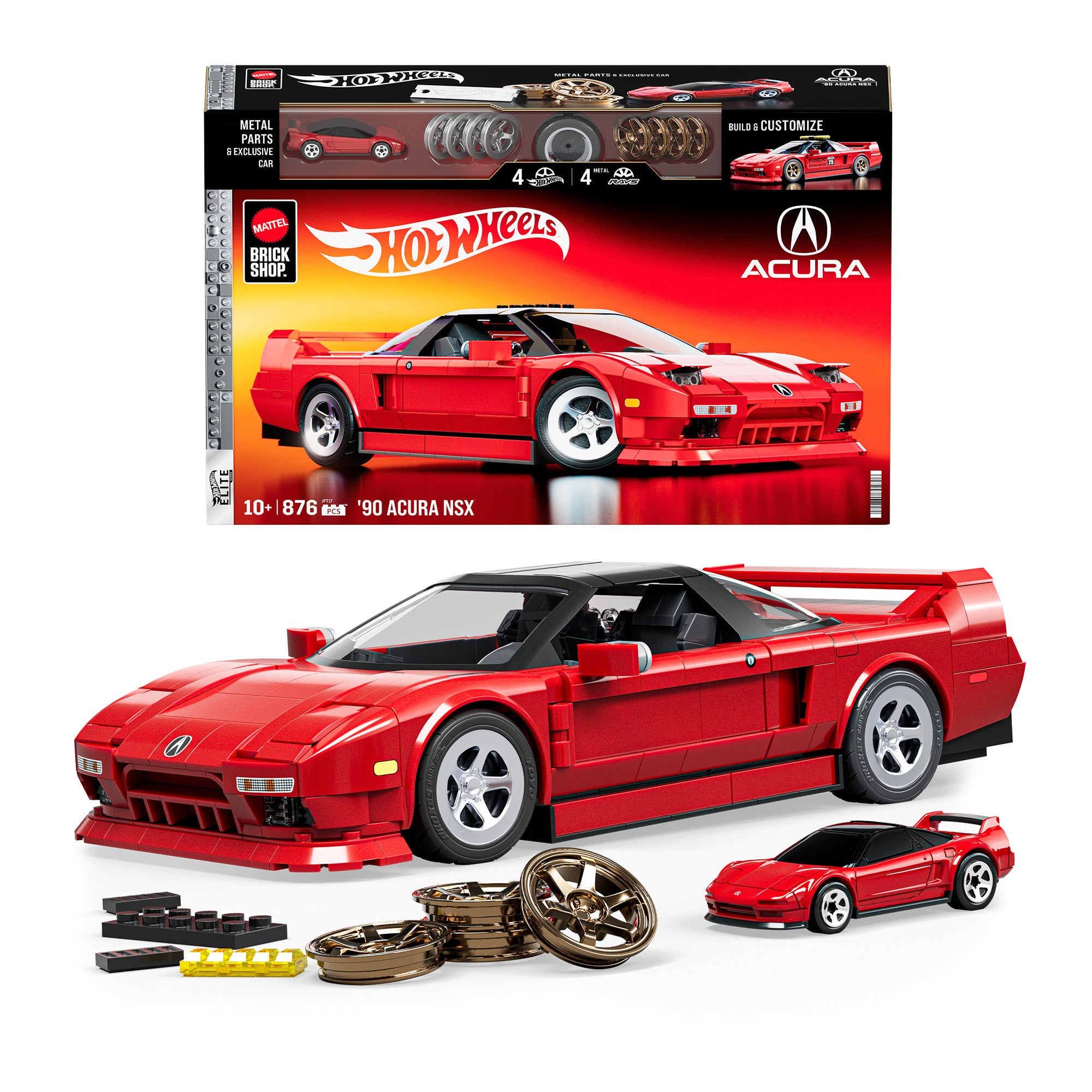 MBKS_PDP_JFT17_COMBO_F25_ATF01_DOM.jpg Mattel Brick Shop Hot Wheels ’90 Acura NSX Building Set - Image 1