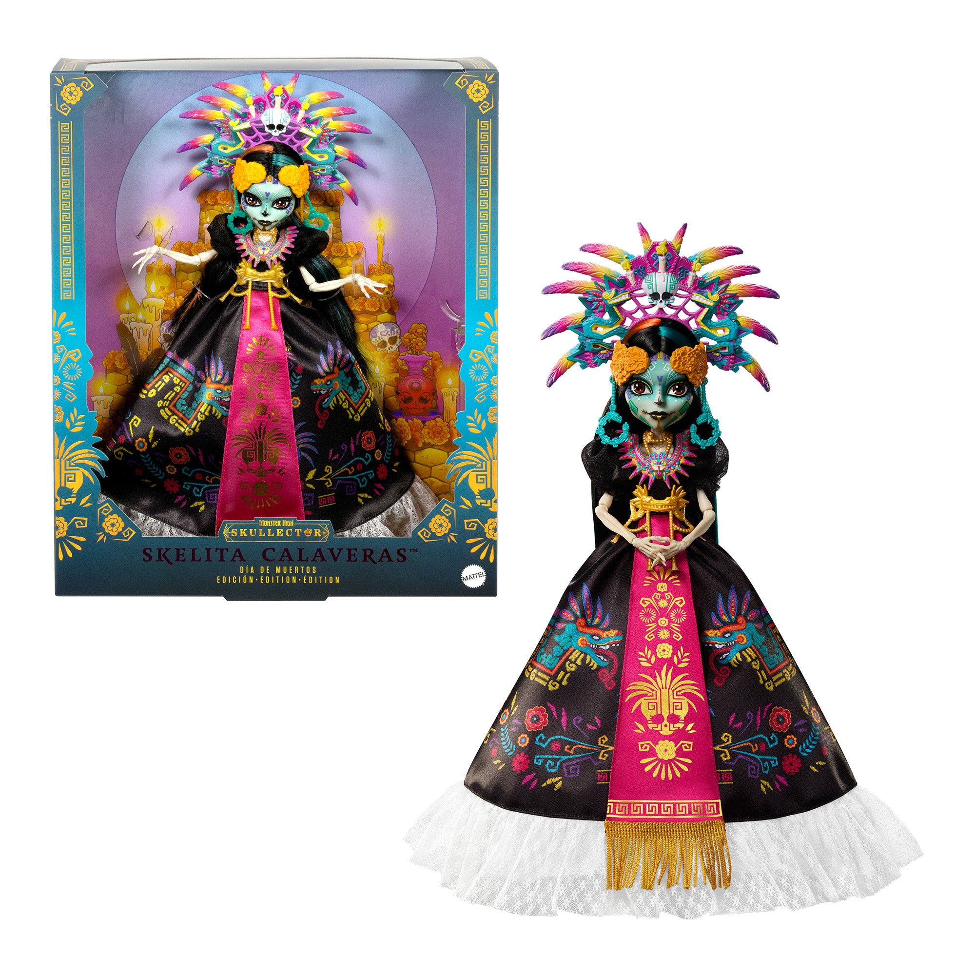 MH_PDP_JDR63_C_25_Hero_70fb8a80-3ff6-415b-b204-1e5a3a6ae853.jpg Monster High Skelita Calaveras Día de Muertos Doll - Image 1