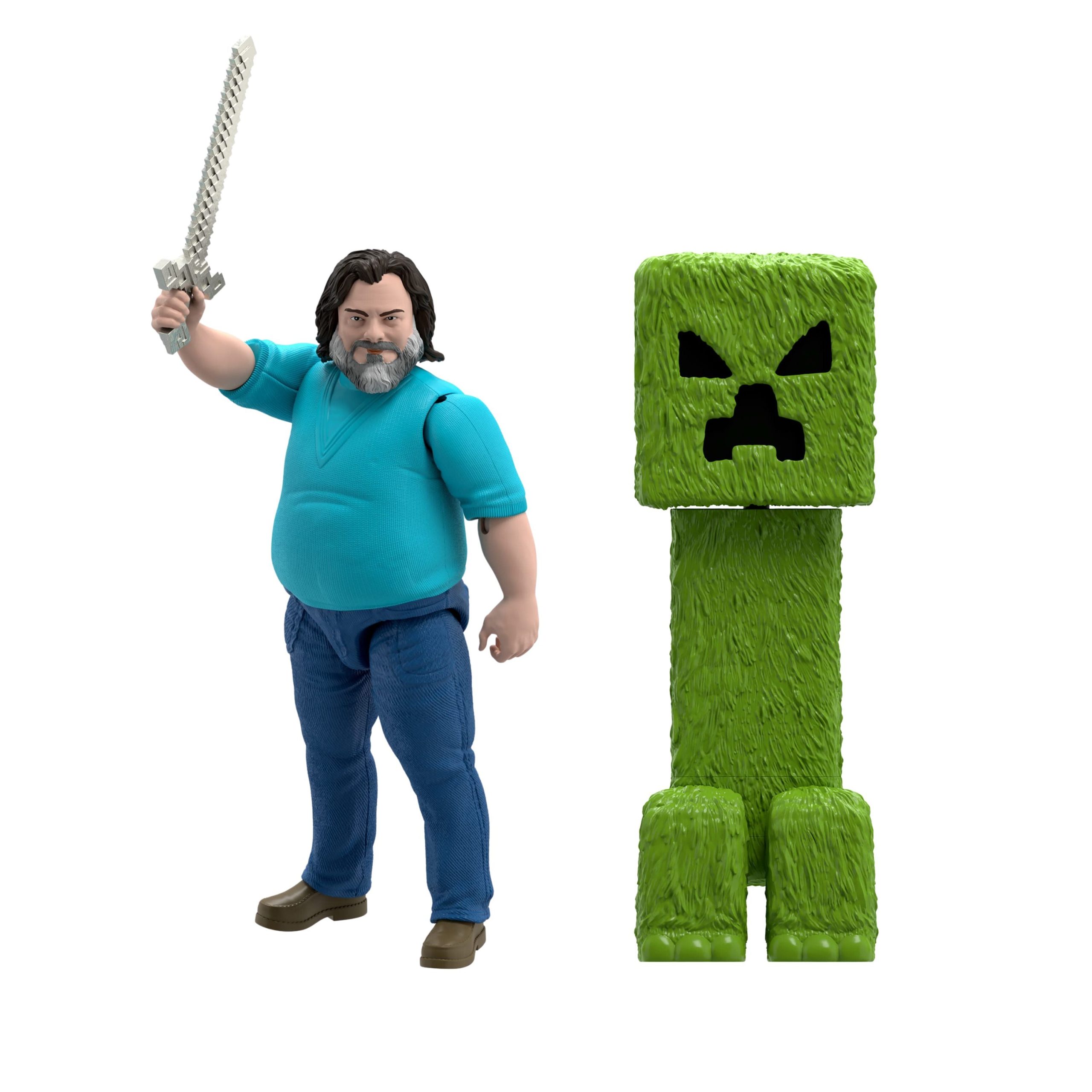 Minecraft_bundle.jpg Bundle: Minecraft Steve + Creeper Action Figures - Image 1