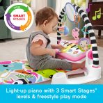 Fisher-Price Glow And Grow Kick & Play Piano Gym Baby Playmat With Musical Learning Toy, Pink - Image 4