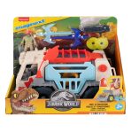 Imaginext Jurassic World Trek 'n Transform Toy Vehicle Play Set With Dinosaur, Figure & Projectile - Image 6