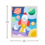 Fisher-Price Wooden Space Blocks Puzzle For Preschool Kids, 42 Wood Pieces - Image 5