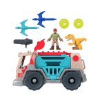 Imaginext Jurassic World Trek 'n Transform Toy Vehicle Play Set With Dinosaur, Figure & Projectile - Image 5