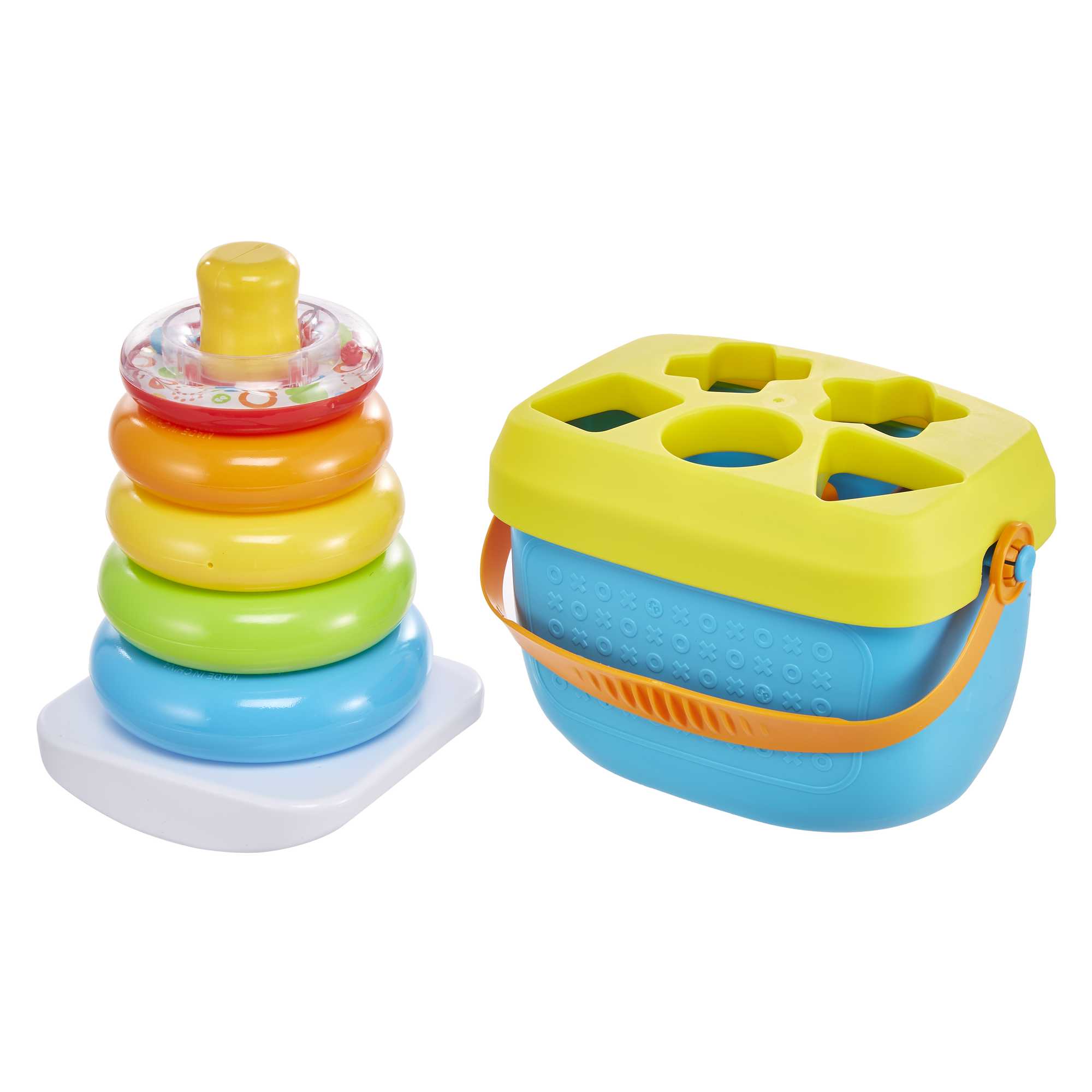 ah36leuoqtnoa9kftpmn_0e92125b-062d-4c60-a7db-c32a382216f6 Fisher-Price Gift Set Of 2 Baby Toys, Rock-A-Stack And Baby's First Blocks Set - Image 1