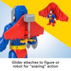 Imaginext DC Super Friends Superman insider & Exo Suit Robot With Lights & Sounds, 6 Pieces - Image 4