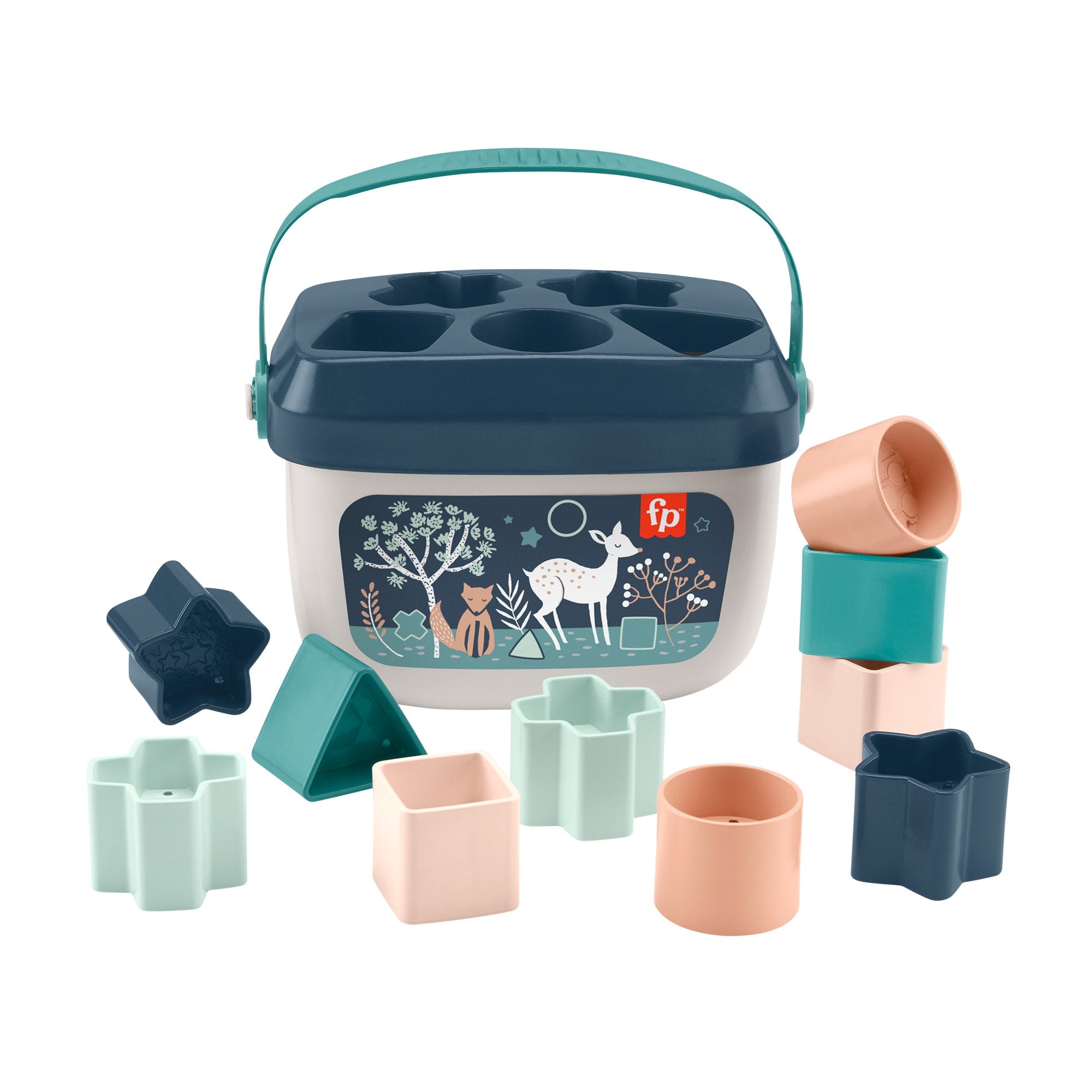 as39mxc1hgveo7scecfq Fisher-Price Baby's First Blocks Infant Shape-Sorting Toy, Navy Fawn, Set Of 10 - Image 1