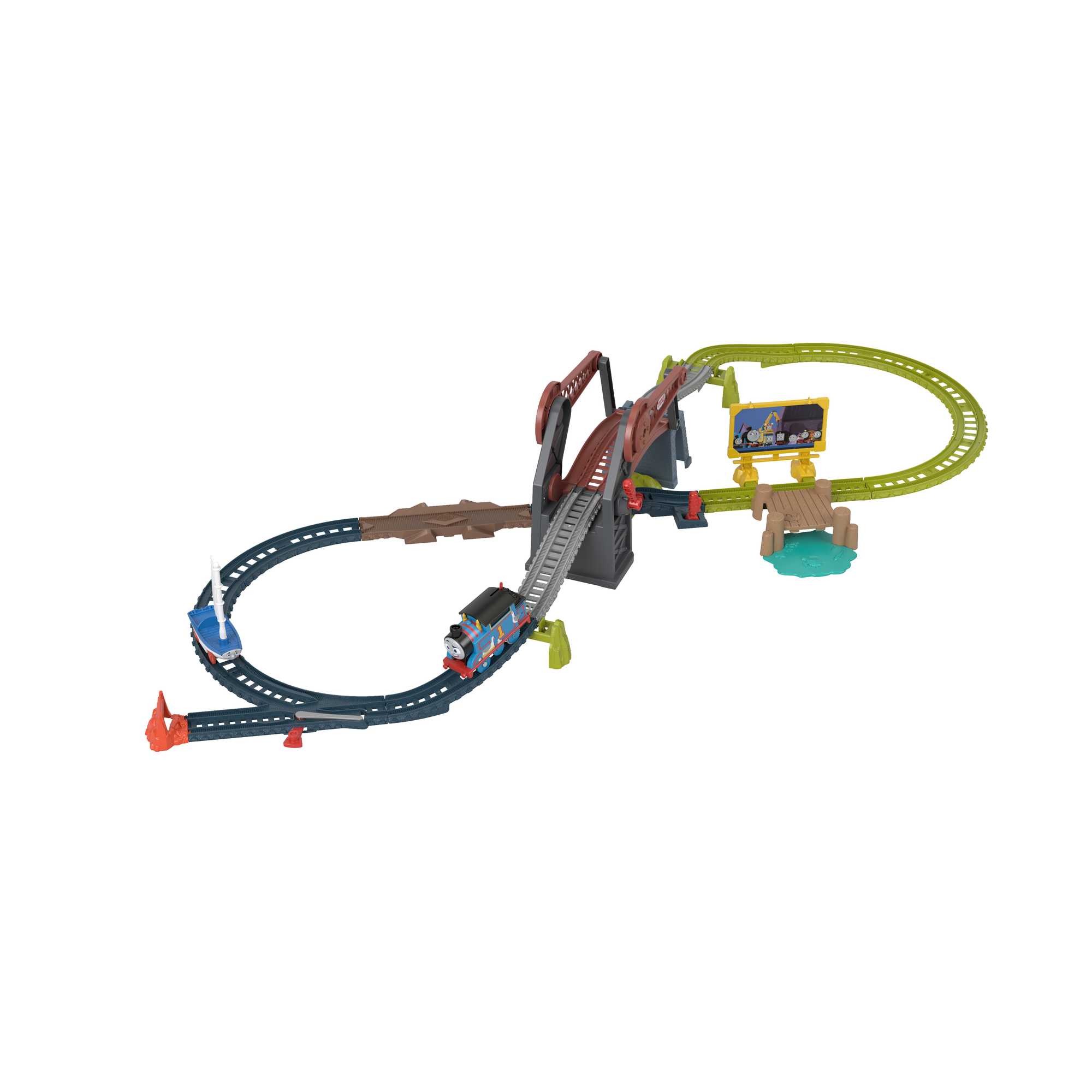atbucuzvrh5ft08xarna_472f4764-7d98-4f28-8bba-2e0d92660d5e.jpg Fisher-Price Thomas & Friends Bridge Lift Thomas & Skiff - Image 1