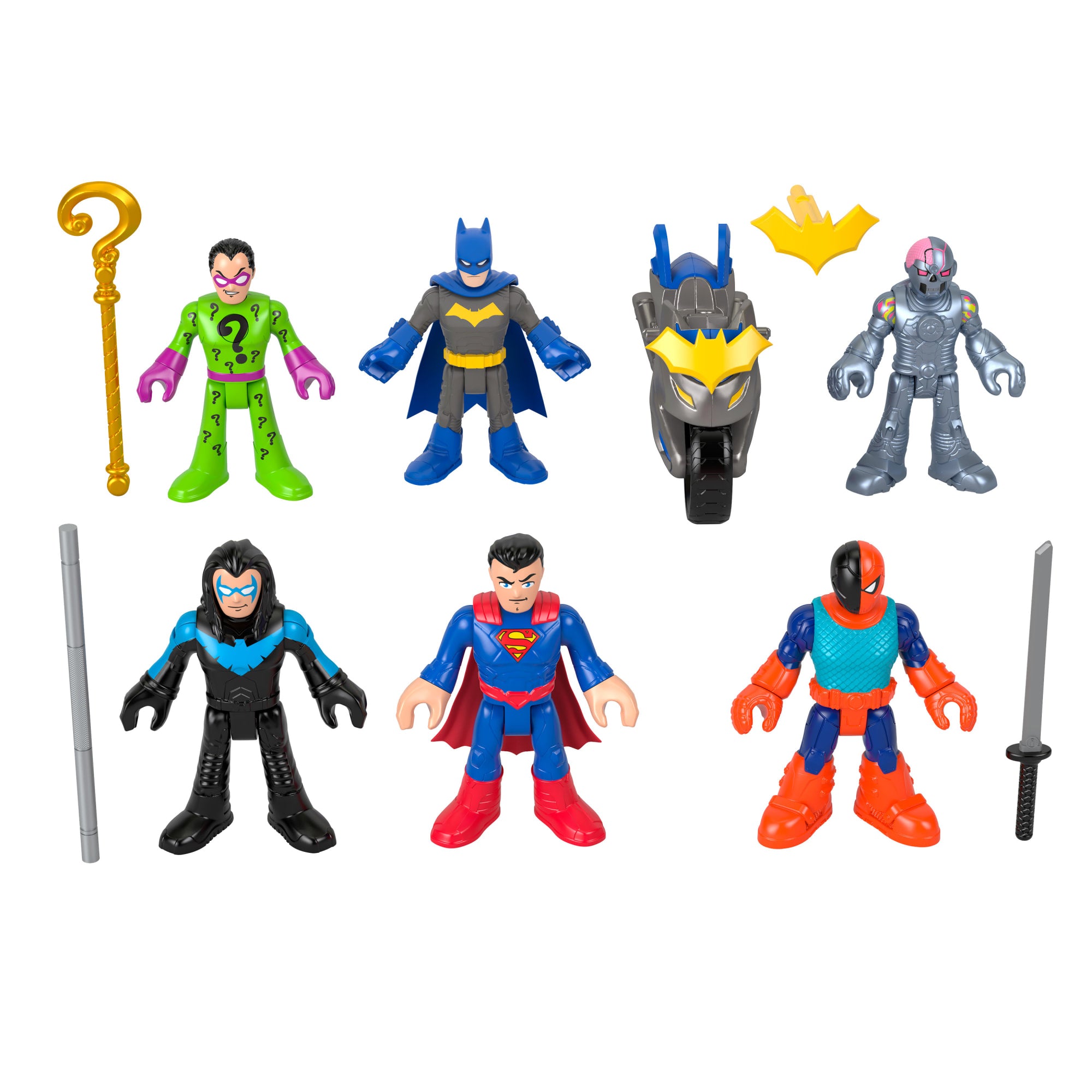 ausiszzx1wx3mfceldd7 Imaginext DC Super Friends Deluxe Figure Pack Batman Toys For Preschool Kids, 9 Pieces - Image 1