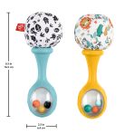 Fisher-Price Baby Rattle 'n Rock Maracas Toys, Set Of 2 For infants 3+ Months, High Contrast - Image 5