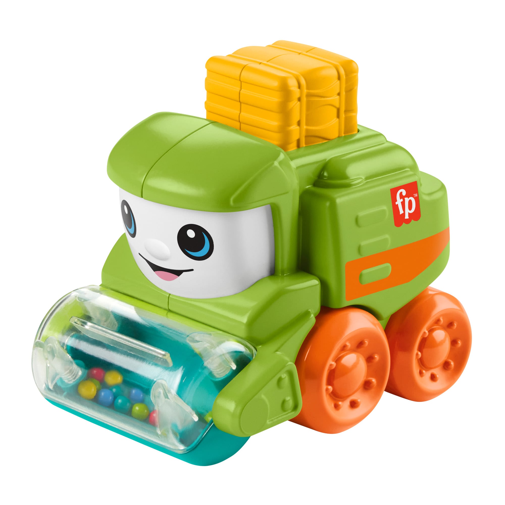 azbknrsfyuy7a5h0ah3c-1 Fisher-Price Rollin' Tractor Push-Along Toy Vehicle For Infants With Fine Motor Activities - Image 1