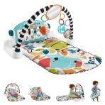 Fisher-Price Glow And Grow Kick & Play Piano Gym Baby Playmat With Musical Learning Toy, Blue
