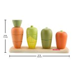 Fisher-Price Tiny Garden Wooden Veggie Stacker Toddler Activity Toy, 11 Wood Pieces - Image 6