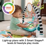 Fisher-Price Glow And Grow Kick & Play Piano Gym Baby Learning Toy With 2 Maracas, Blue - Image 4