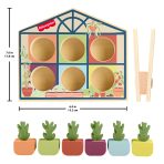 Fisher-Price Tiny Garden Wooden Sorting Greenhouse Activity Toy For Preschool Kids - Image 6