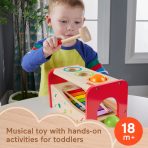 Fisher-Price Wooden Pound & Tap Bench Xylophone Toddler Musical instrument Toy, 6 Wood Pieces - Image 2