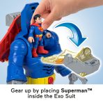 Imaginext DC Super Friends Superman insider & Exo Suit Robot With Lights & Sounds, 6 Pieces - Image 2