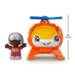 Fisher-Price Little People Helicopter Toy & Pilot Figure Set For Toddlers, 2 Pieces - Image 4