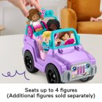 Fisher-Price Little People Barbie Beach Cruiser Toy Car With Music & 2 Figures For Toddlers - Image 4