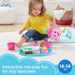 Fisher-Price Laugh & Learn Sweet Manners Tea Set Interactive Toddler Pretend Play, 11 Pieces - Image 2