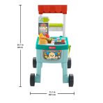 Fisher-Price Laugh & Learn 4-In-1 Snack Cart Walker Baby & Toddler Learning Toy With 14 Play Pieces - Image 6