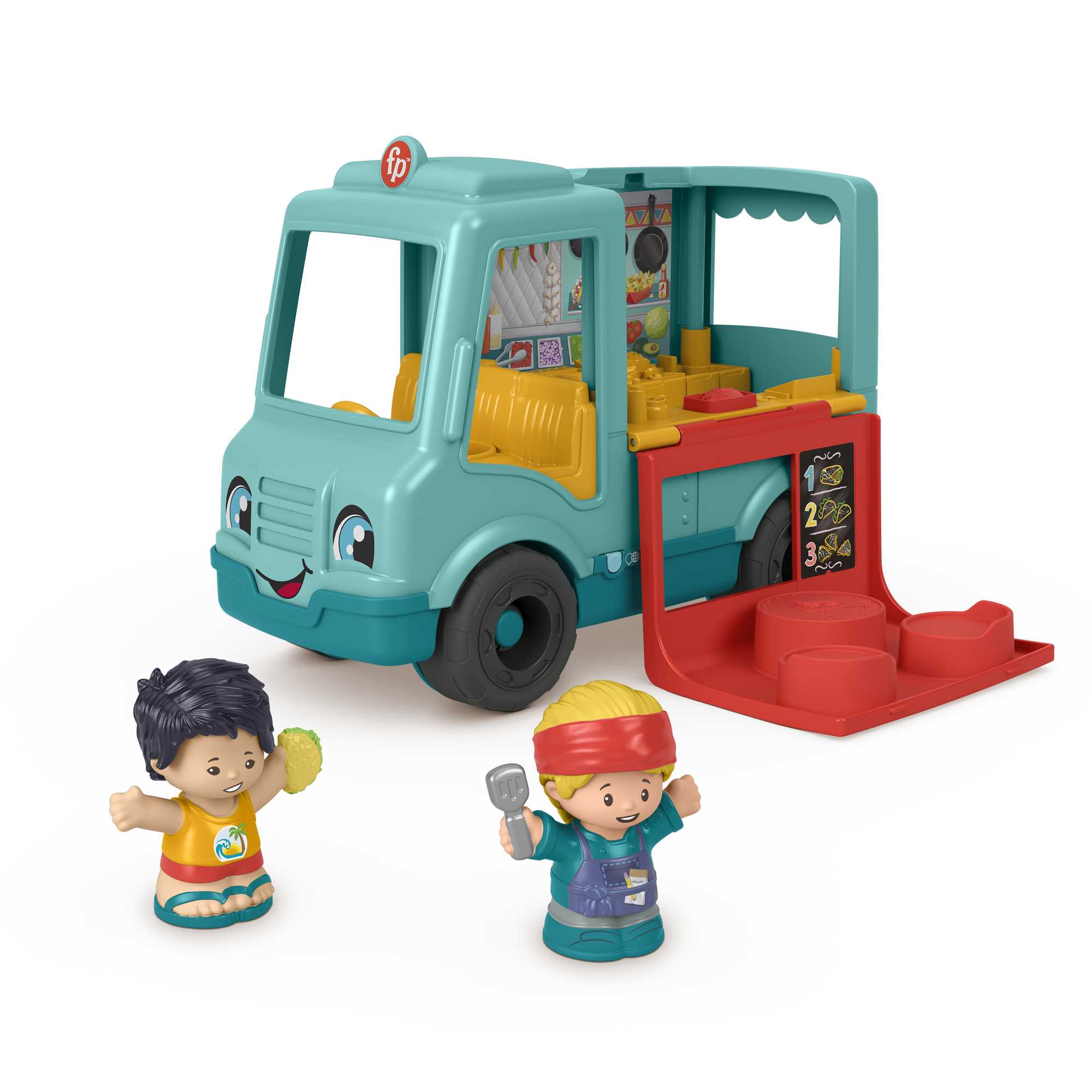 c1ozdipkog7flkagilqu Fisher-Price Little People Camion-Restaurant Prêt à Servir Version Anglaise et Française - Image 1