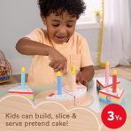 Fisher-Price Wooden Cake, Pretend Food Decorating Set For Preschool Kids, 14 Wood Pieces - Image 2