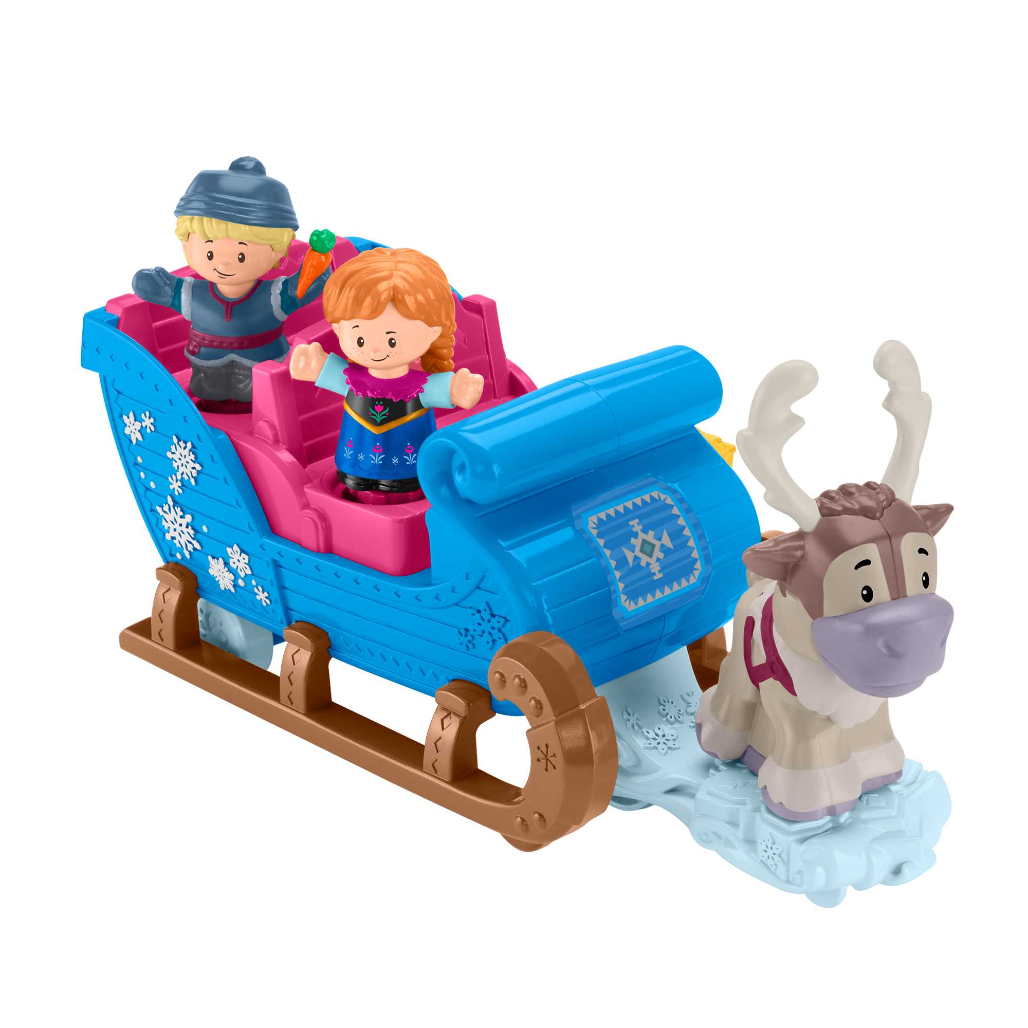 c40tb4xoapmuob9ovg11_10fd5352-422e-4957-b5f5-5b3cbbfcfabc Fisher-Price Little People Disney Frozen Kristoff's Sleigh Vehicle & 3 Figures For Toddlers - Image 1