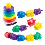 Fisher-Price Rock-A-Stack & Snap Lock Beads Baby Toy Set, Mattel Replay The Classics Collection