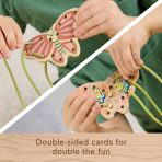 Fisher-Price Tiny Garden Wooden Lacing Activity Toy For Kids, 5 Wood Cards & 5 Laces - Image 4