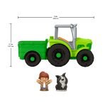 Fisher-Price Little People Push & Play Tractor, Musical Toy Farm Vehicle & 2 Figures For Toddlers - Image 6