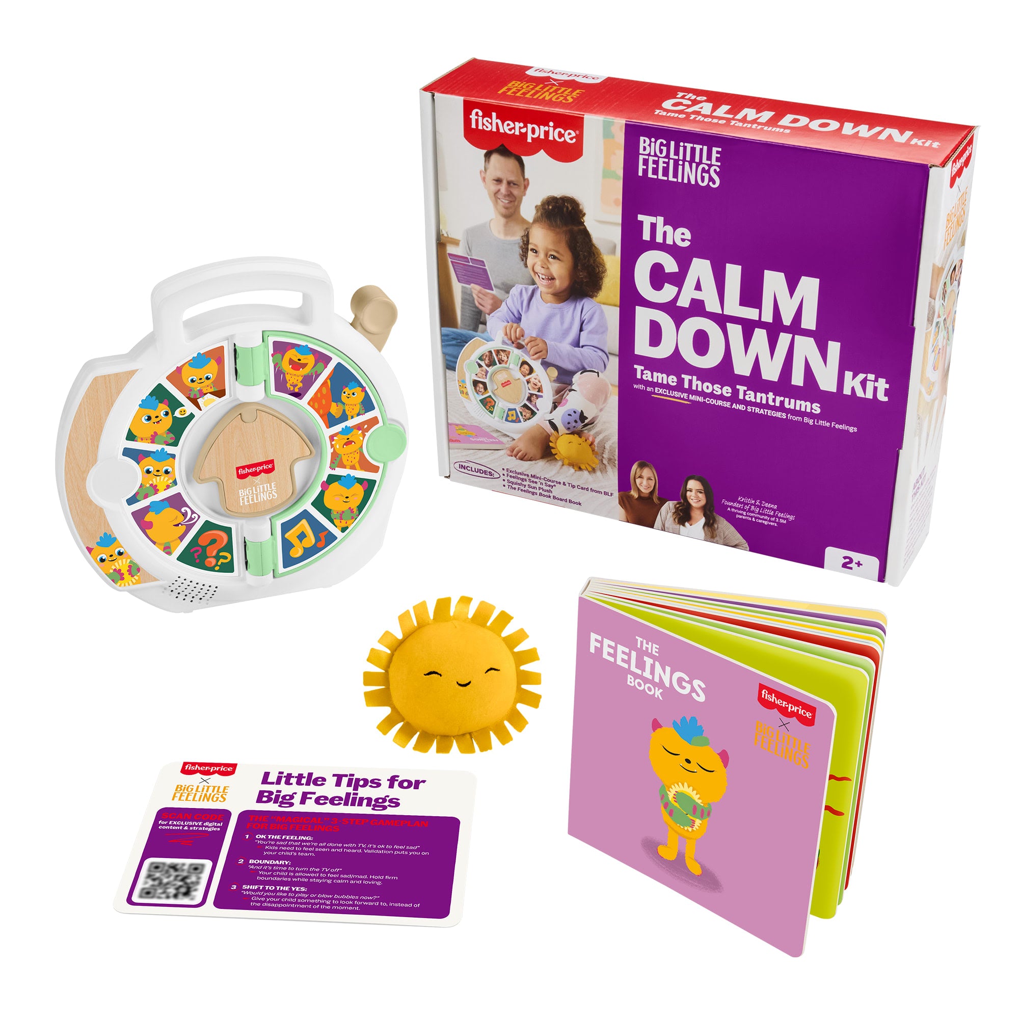 c844237db5efe0b27d3c8e5bffbd2107a6b071d6 Fisher-Price Big Little Feelings Calm Down Play Kit, Set Of Learning Toys & Tips For Toddlers & Kids - Image 1