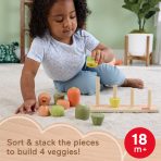 Fisher-Price Tiny Garden Wooden Veggie Stacker Toddler Activity Toy, 11 Wood Pieces - Image 2