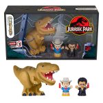 Little People Collector Jurassic Park Special Edition Set With Dinosaur For Movie Fans, 3 Figures