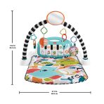 Fisher-Price Glow And Grow Kick & Play Piano Gym Baby Playmat With Musical Learning Toy, Blue - Image 6