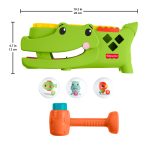 Fisher-Price Sit & Tap Rolligator, Pounding Activity Toy For Baby Crawling Play, 3 Balls & Hammer - Image 6