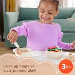Fisher-Price Wooden Pots & Pans Set For Preschool Kitchen Pretend Play, 19 Wood Pieces - Image 2