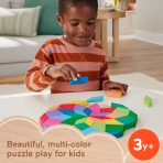 Fisher-Price Wooden Mandala Geometric Puzzle For Toddlers & Kids, 40 Wood Pieces - Image 2