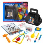Fisher-Price 1988 Medical Kit 11-Piece Pretend Play Set, Mattel 80th Flashback Playback