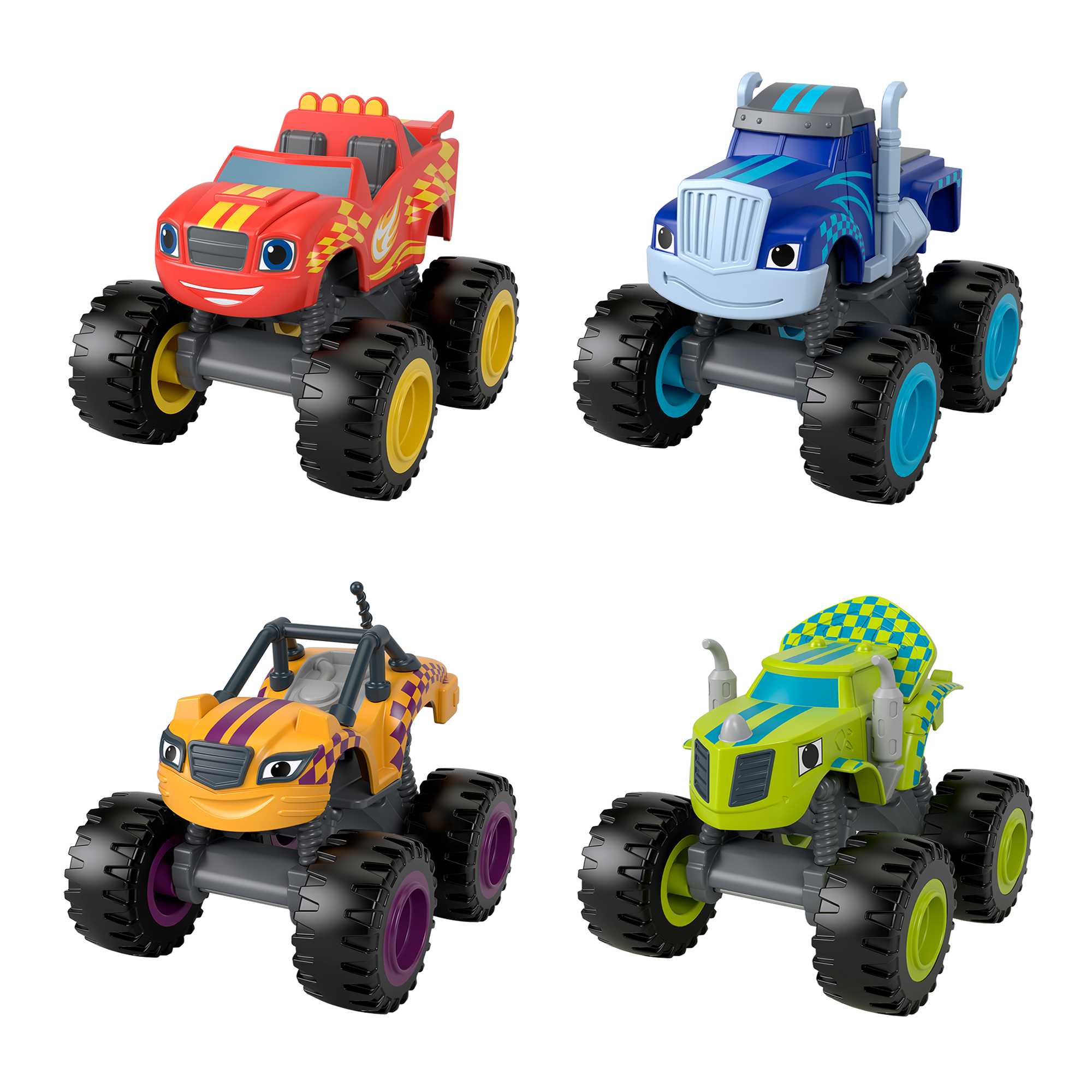 d1hfqwljx7eb0429laqo_3aff8282-f6bb-459b-b29c-8ca937c5338a Fisher-Price Nickelodeon Blaze And The Monster Machines Racers 4 Pack - Image 1