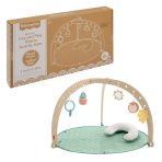 Fisher-Price Wooden Lay And Play Deluxe Activity Gym Baby Playmat With Developmental Toys