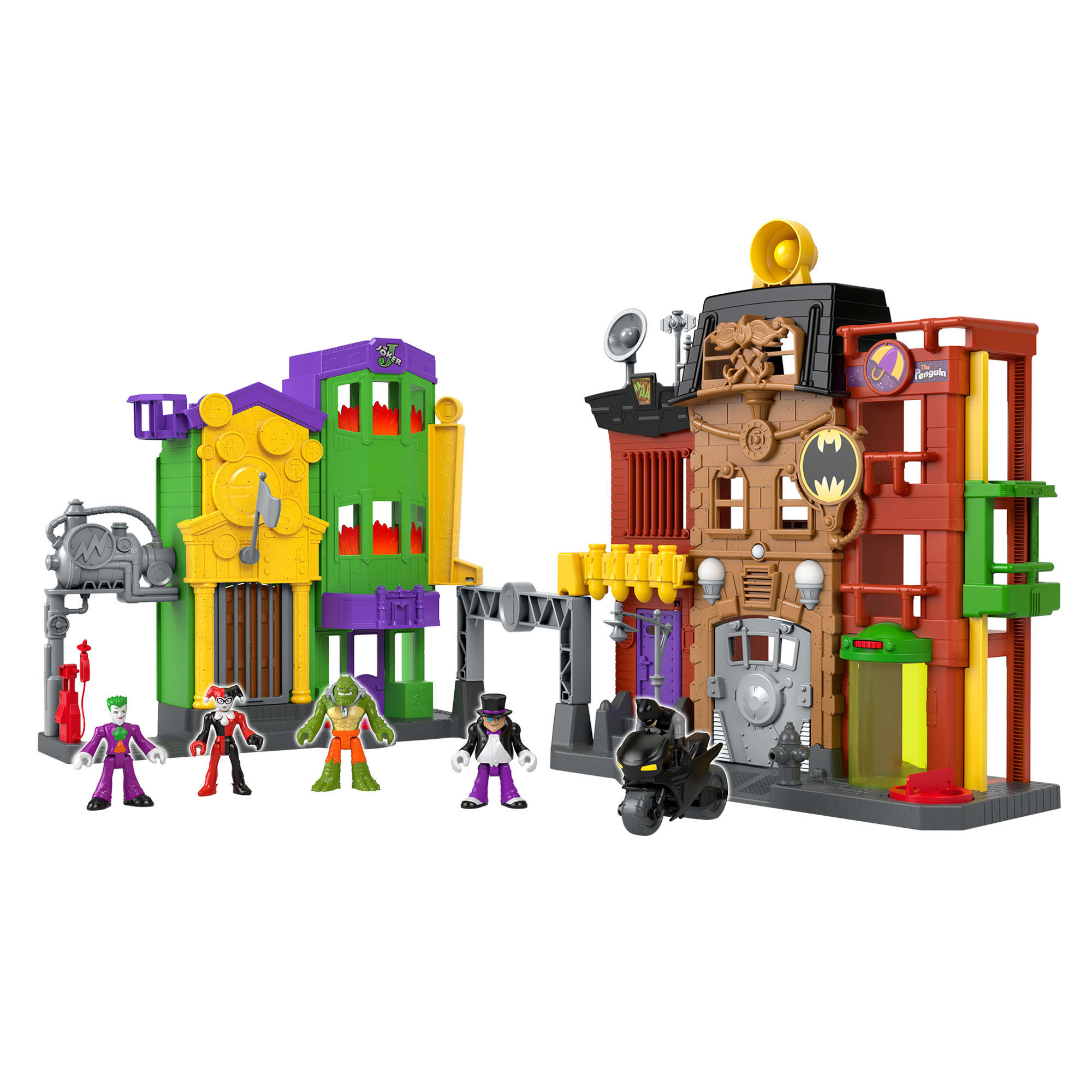 dbbec5pdwgknitx2cpwy Imaginext DC Super Friends Crime Alley Playset With Batman & 4 Villain Figures - Image 1