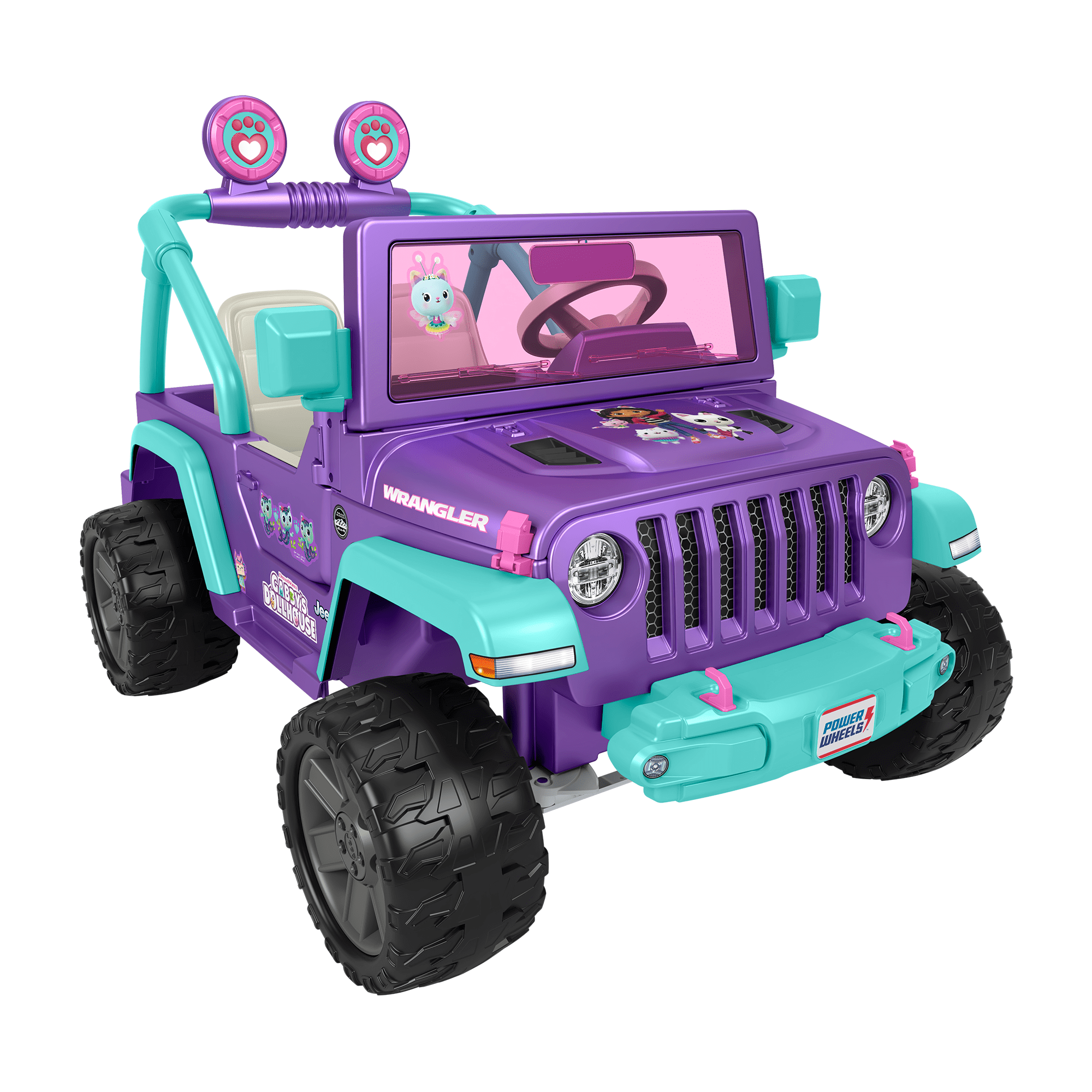 dbhukloicivhhzuv3vh6 Power Wheels Gabby's Dollhouse Jeep Wrangler Battery-Powered Ride-On Toy Vehicle With Sounds - Image 1