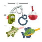Fisher-Price Mini Me Moments Reel Fun Fishing Gift Set, 4 Baby Toys For Newborn Sensory Play - Image 6