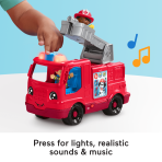 Fisher-Price Little People Fire Truck Musical Toddler Toy With Lights & 2 Figures, Multilanguage Version - Image 4