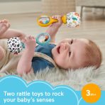 Fisher-Price Baby Rattle 'n Rock Maracas Toys, Set Of 2 For infants 3+ Months, High Contrast - Image 2