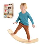 Fisher-Price Montessori Wooden Rockin' Balance Board Learning Activity For Kids, 31.7 inches