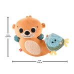 Fisher-Price 2-in-1 Rockin' Tummy Time Otter, Plush Baby Sensory Toy For Tummy Time - Image 6