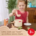 Fisher-Price Tiny Garden Wooden Veggie Soup Pretend Kitchen Play Set For Kids, 16 Wood Pieces - Image 2