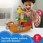Fisher-Price Little People My Mario Bowser's Airship & Figure Set Toddler Toy - Image 2