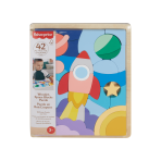 Fisher-Price Wooden Space Blocks Puzzle For Preschool Kids, 42 Wood Pieces - Image 6